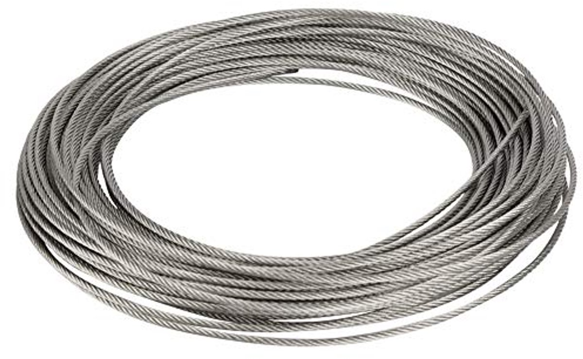 SnelShoppen - Keenso 304 Roestvrijstalen Draadtouw 20 M - Sterke Kabeldraad voor Vissen en Hefdoeleinden - Duurzaam en Waterbestendig - 2mm
