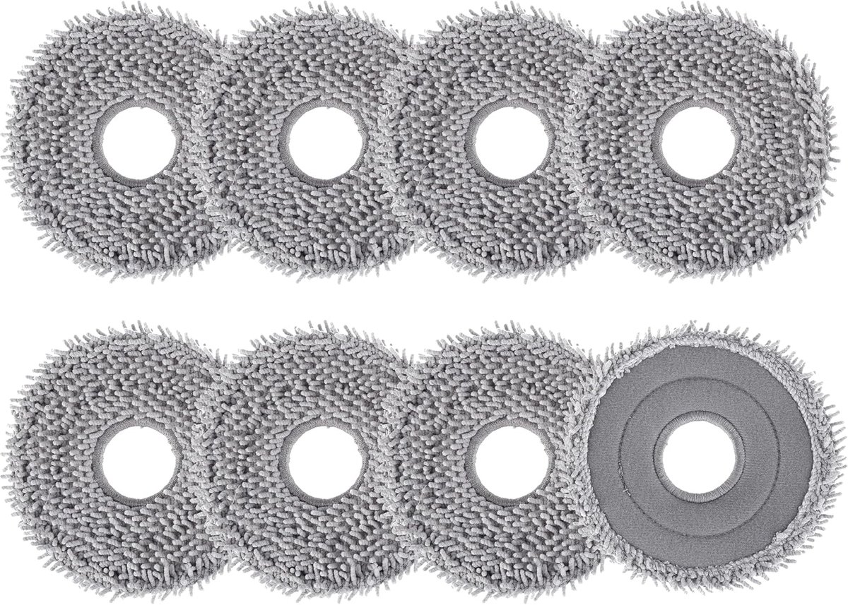 Herbruikbare mopdoeken set - 8 stuks - voor Roborock Q Revo robotstofzuiger - optimale reiniging - ShopVlot