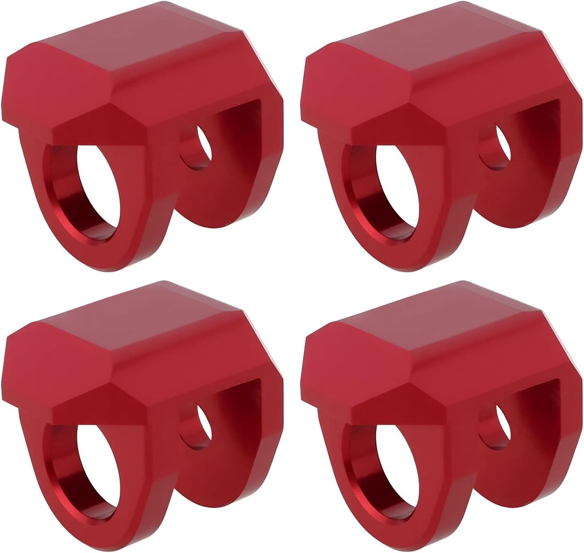 SnelShoppen - 4 Stuks Afstandsbediening Auto Aluminium Legering Schokbestendige Hoofddeksel Beschermers Geschikt voor 1/18 Granite Grom, 1/14 Typhon G