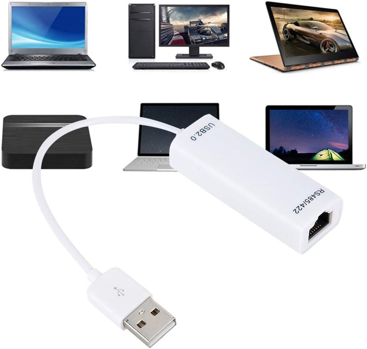 SnelShoppen - USB naar RS485/RS422 Converter Adapter - Industrie Kwaliteit met Britse PL2303 Chip voor Snelle Gegevensoverdracht - Compact en Licht, W
