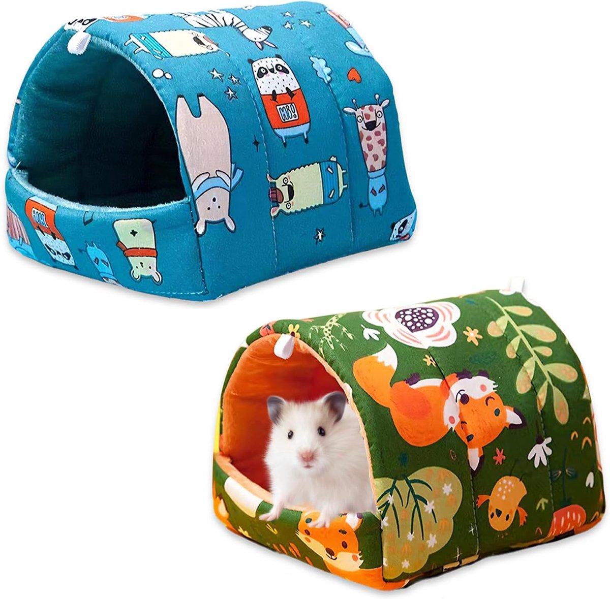 2 Pieces Guinea Pig Bed - Washable Cuddle Cave and Hiding Area - ShopVlot