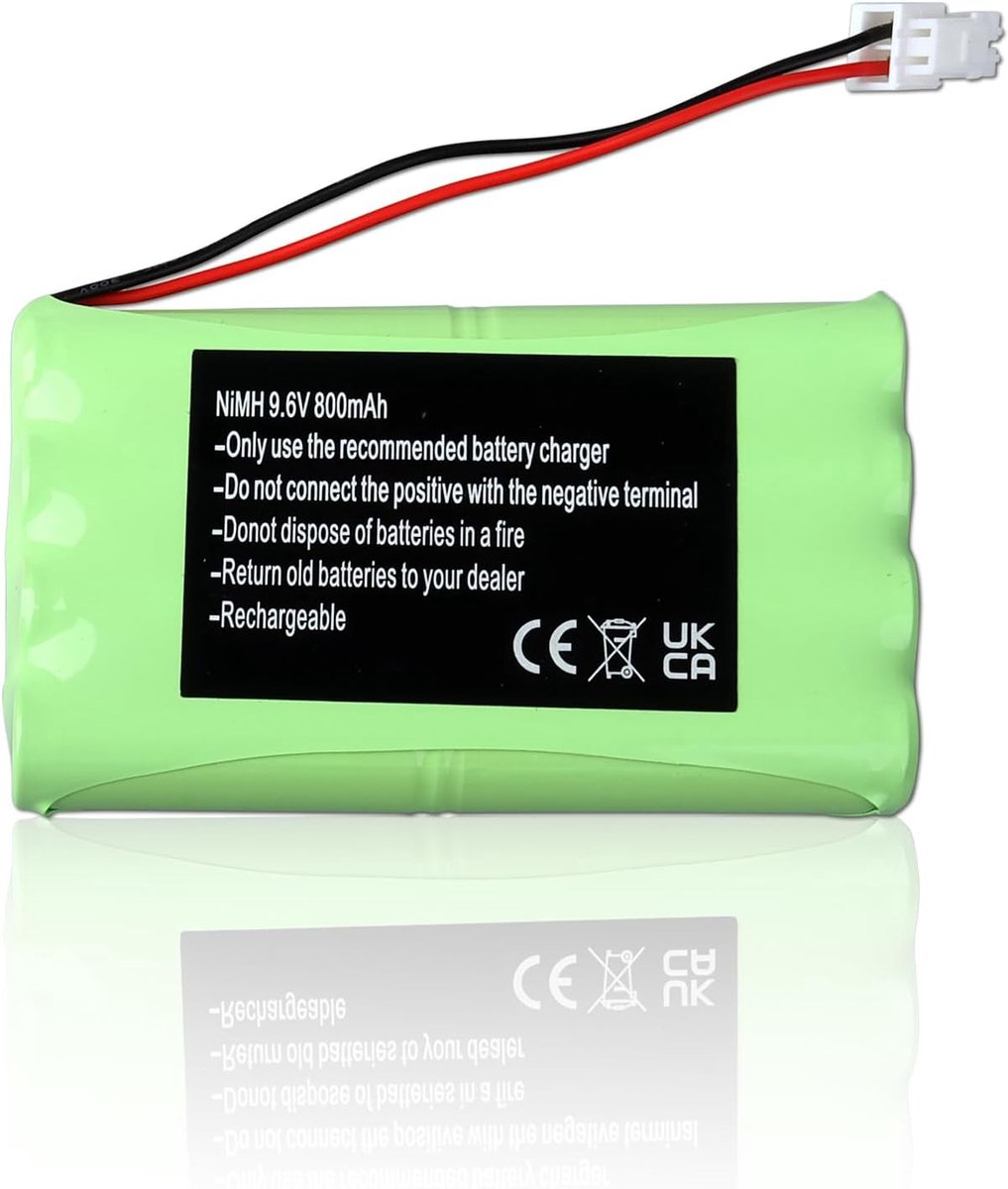 Vervangingsbatterij 2400720 - 9.6 V - NiMH - Langdurige werking - ShopVlot