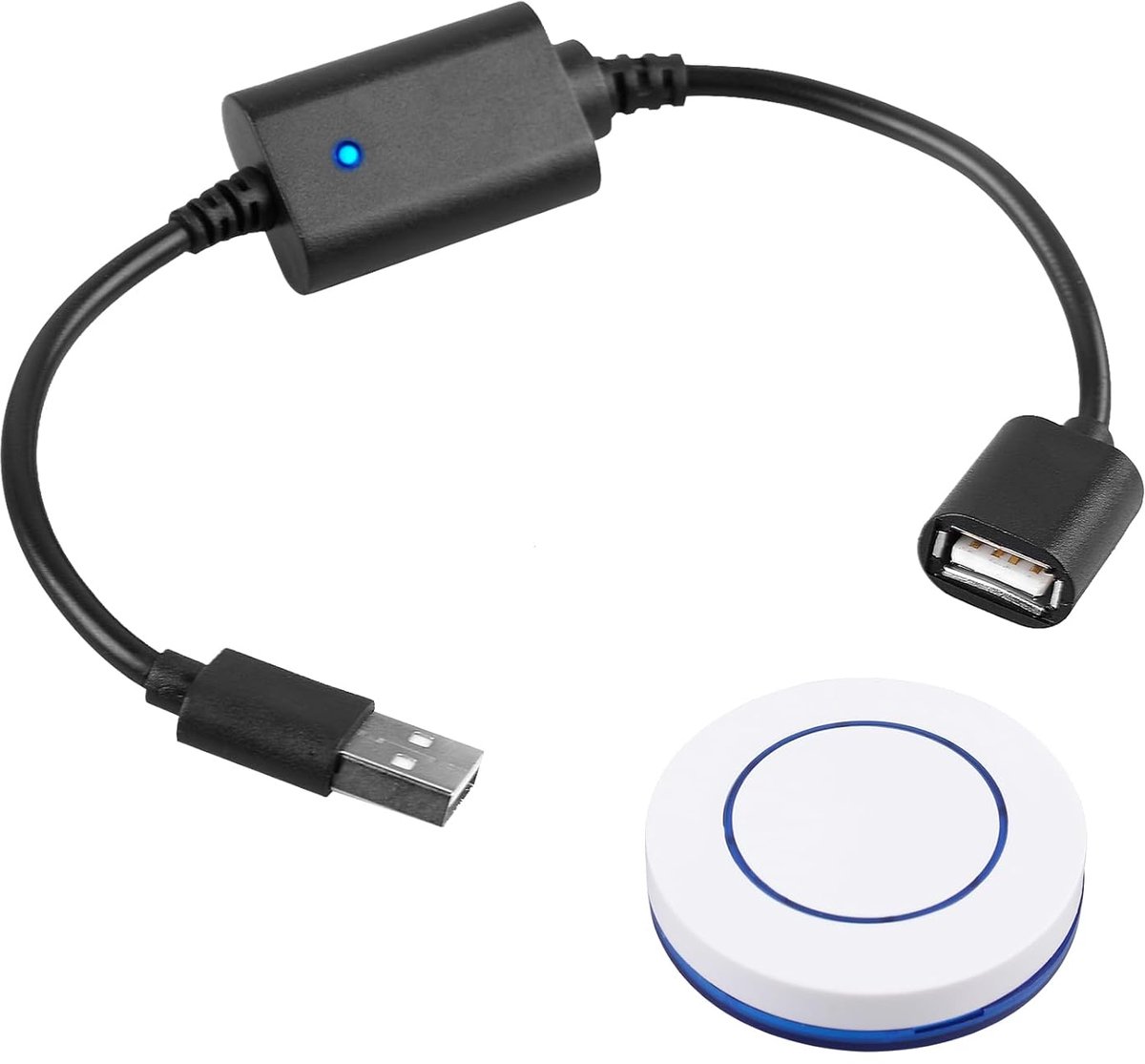 USB schakelaar met afstandsbediening - draadloos - eenvoudig te installeren - ideaal voor lampen en ventilatoren - SnelShoppen