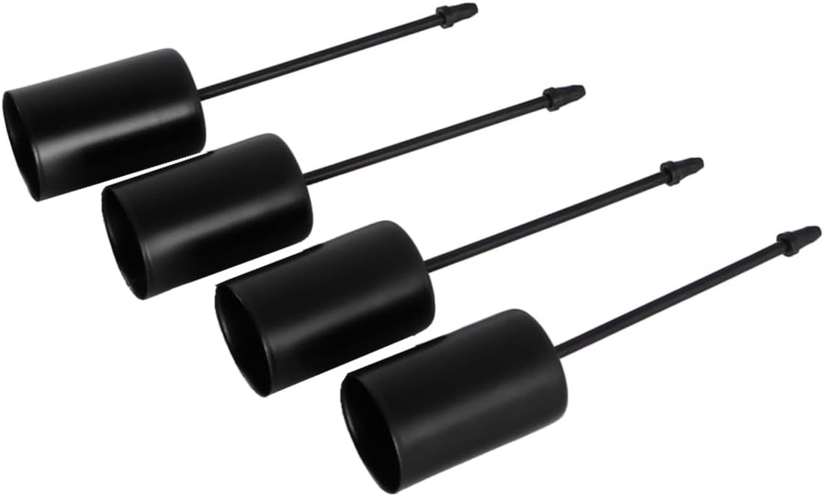 Namvo 4 Pieces Retro Black Advent Candle Holders Metal Candle Holders for Advent Wreath Christmas Candles with Ground - ShopVlot