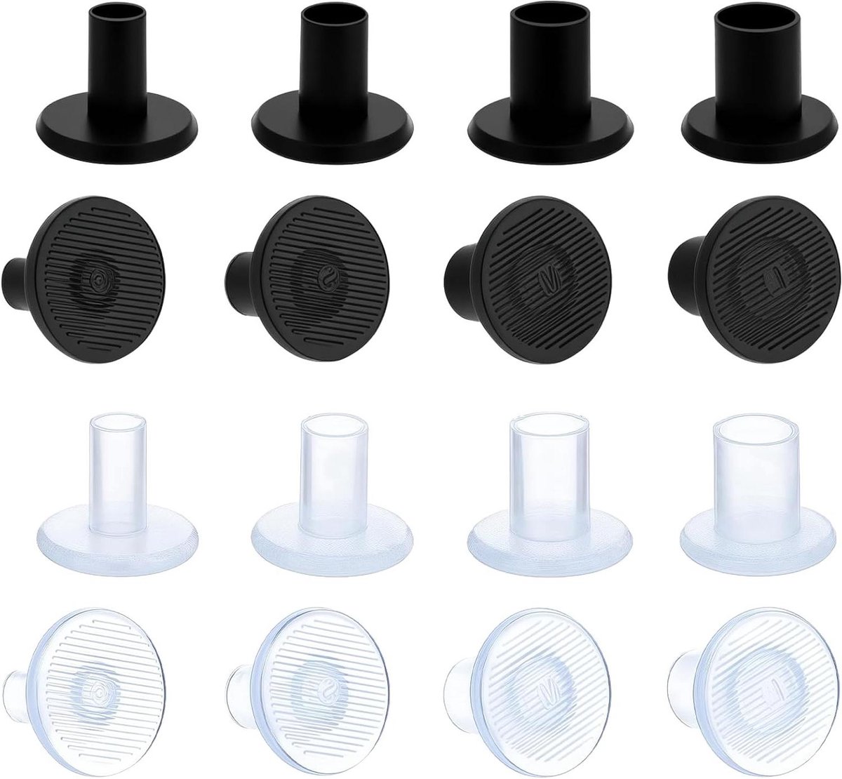 Hoge Hak Beschermers - Hakdoppen Schoenbeschermers - Slijtage Voorkomen - Anti-slip Textuur - 8 Paren - Transparant