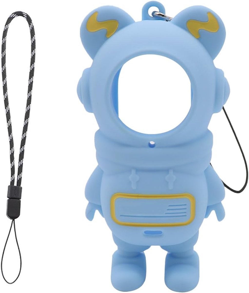 SnelShoppen - Silicone Beschermhoes voor GO 3 Camera, Schokbestendig en Krassenbestendig, Astronaut Blauw, Hoogwaardige Silicone, Perfecte Fit, Ideaal