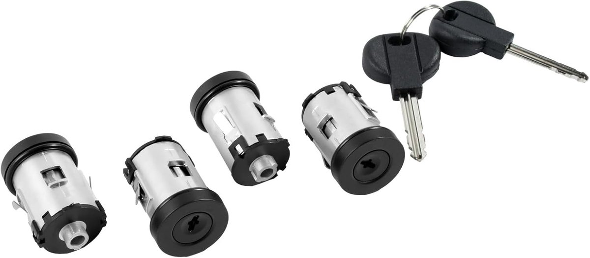 SnelShoppen - Cilinderslot Set 4 Cilinders & 2 Sleutels Vervanging voor 806 Expert Dispatch Synergy Xantia 4162.C9 9170.AY 4162.L0 9467058980 4162.PA