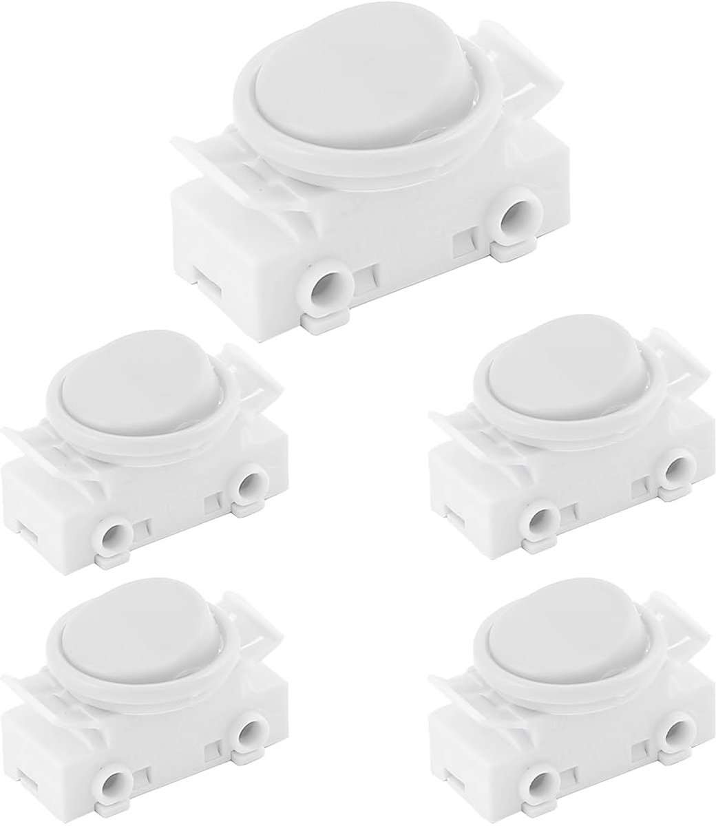 SnelShoppen - Set van 5 Flush-Montage Rocker Switches, Recessed Schakelaar, 250V, Vervangingsschakelaar voor Onderbouwverlichting, Keukenverlichting,