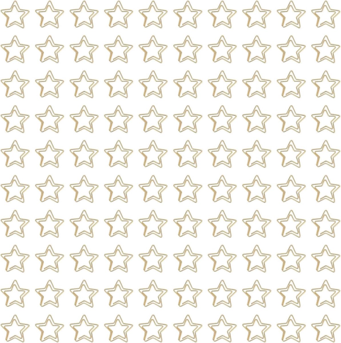 Papierclips Sterren 100 Stuks - Gouden Sterren - Niet-slippend - Ideaal voor Kantoor en School - ShopVlot