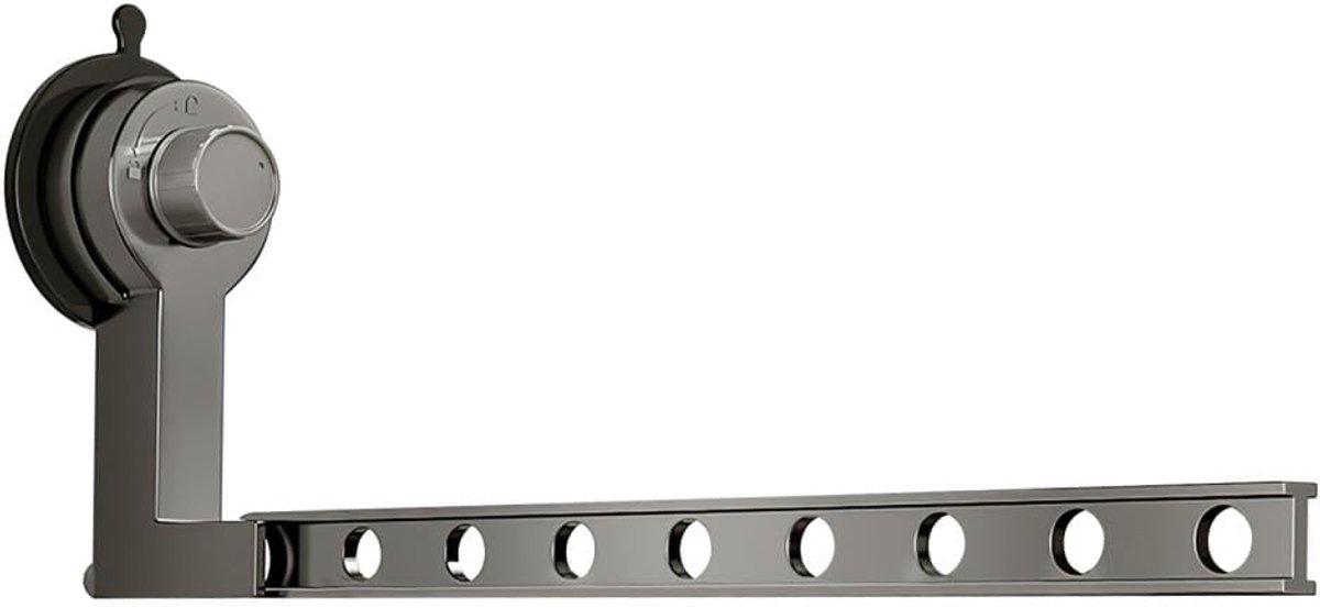 SnelShoppen - Vouwbare Kledingdroogrek met Zuignap, Sterke Aluminium Magnesium Legering, Voor Badkamer, Balkon, Buiten en Caravan