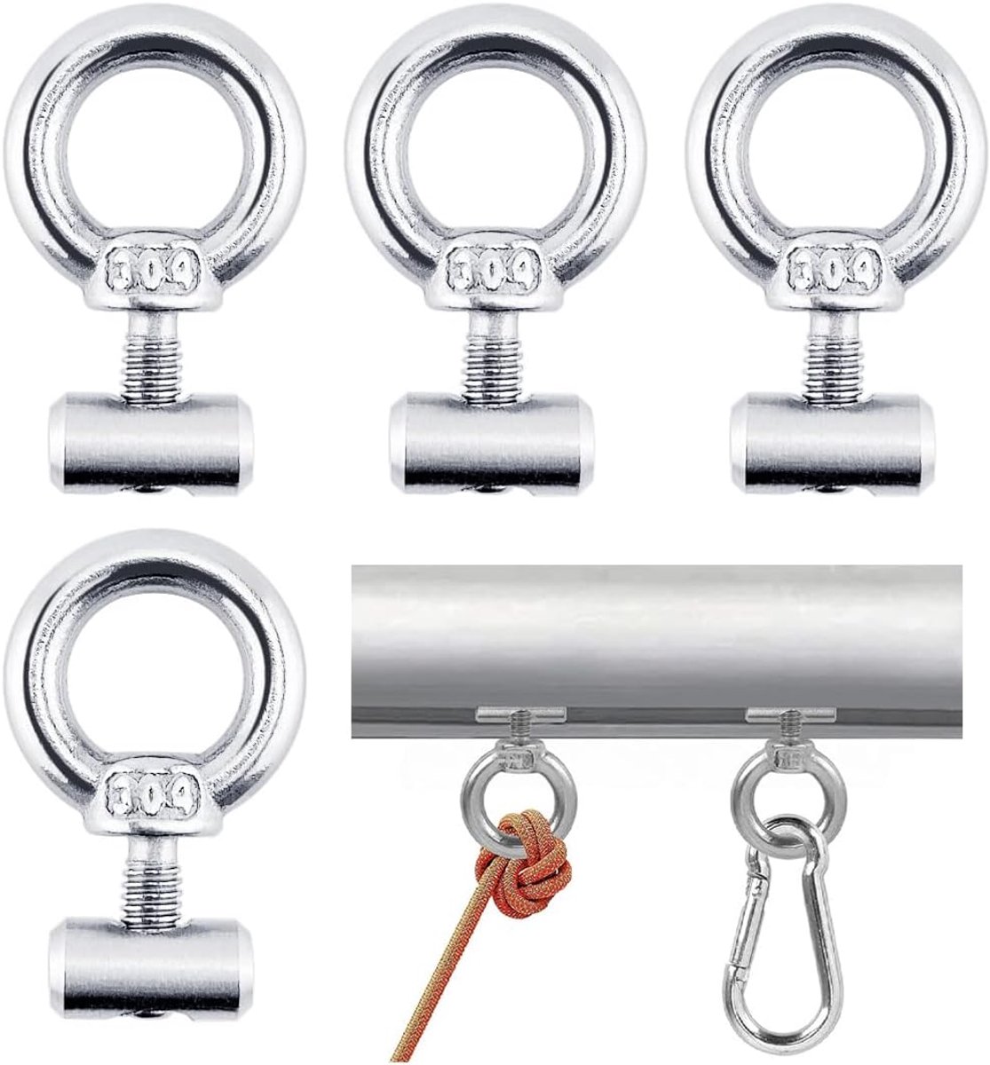 Stalen roestvrijstalen canopy bar stopper - 4 stuks - voor RV, van, boot en solette - stabiliteit en bescherming - ShopVlot