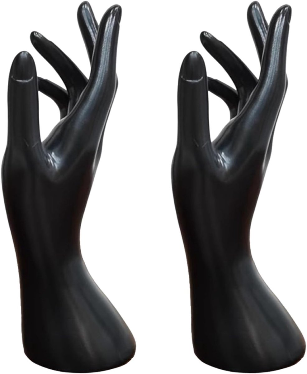 SnelShoppen - 2 Stuks Sieradenhouder voor Hanger, Armband en Ring - Handvormige Sieradenstandaard - Geschikt voor Thuis en Winkels - Perfect voor Pres