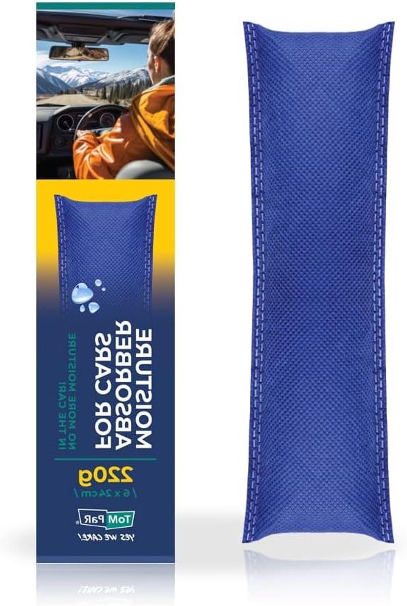Auto Ontvochtiger - Vochtabsorbeerder - Voorkomt Vocht - Herbruikbaar in Oven - 220 g - Blauw