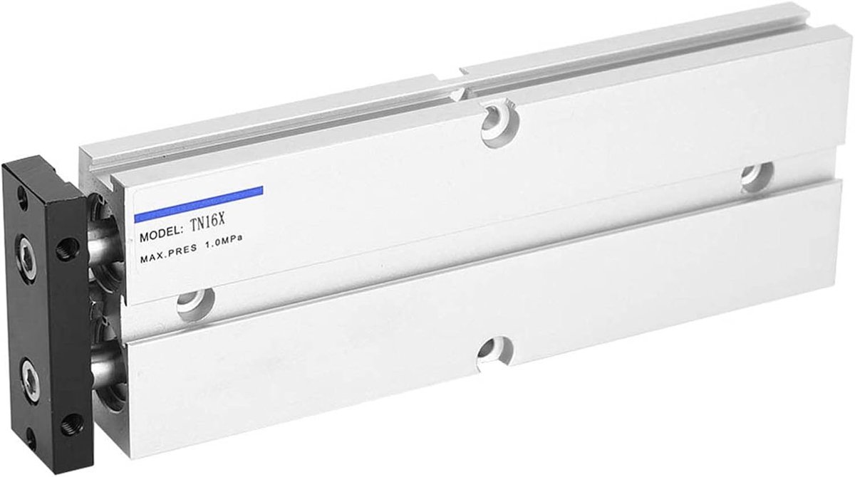 SnelShoppen - Dubbelwerkende Pneumatische Cilinder, Dubbele Stang, Aluminium Legering, 0.1-0.9MPa, Compact en Precisie, Corrosiebestendig