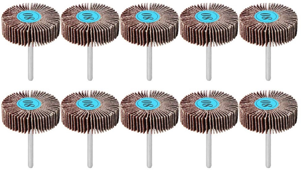 SnelShoppen - Set van 10 Schuurdiscs voor Schuuraccessoires - Aluminium Oxide Schuurpapier - Voor Mini Elektrische Slijpmachine - Voor Schuren, Polijs