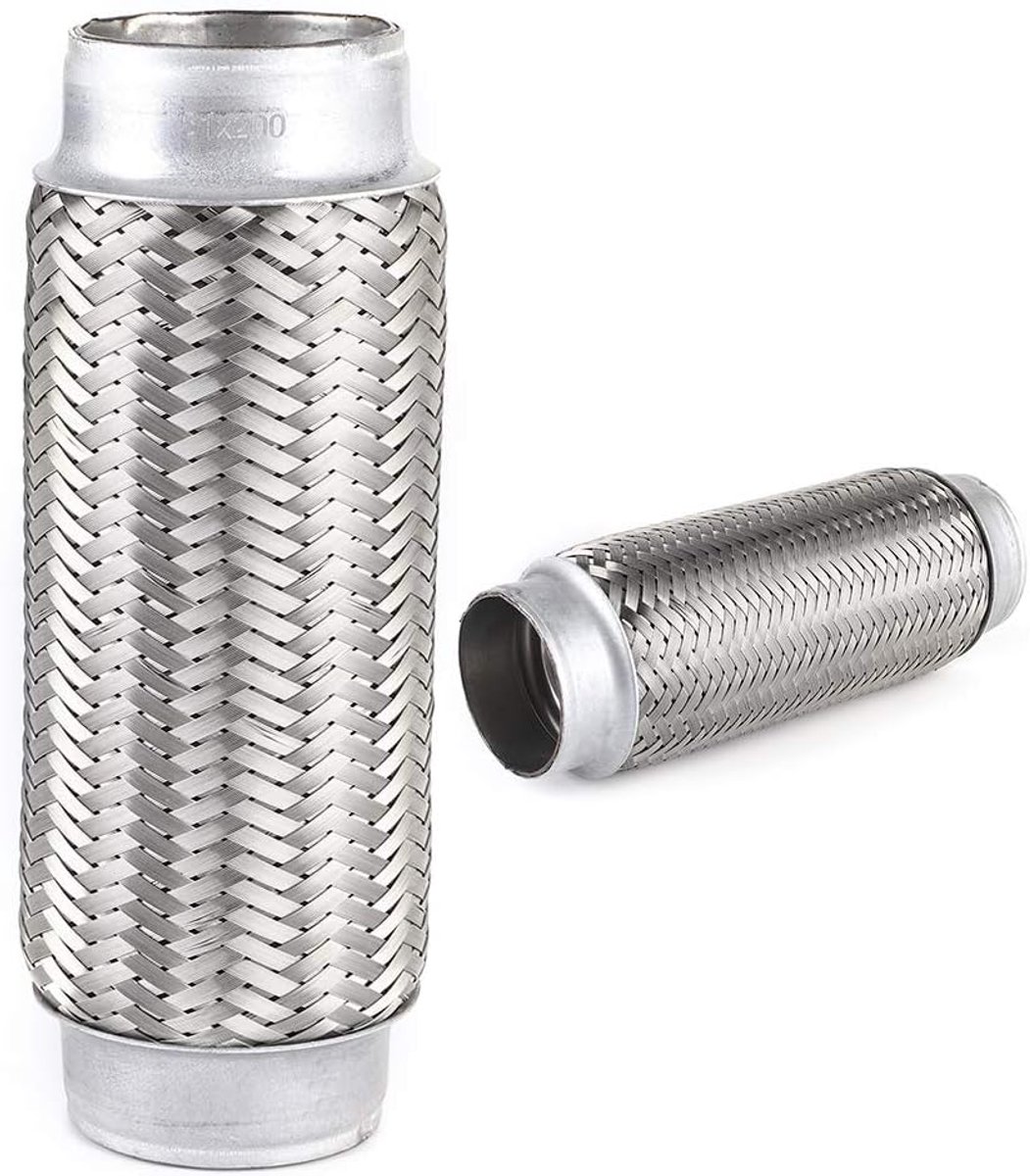 SnelShoppen - Drain Hose Reparatiepijp 51x200mm, RVS Slang voor Auto's, Universeel, Duurzaam en Roestvrij, Eenvoudig te Installeren