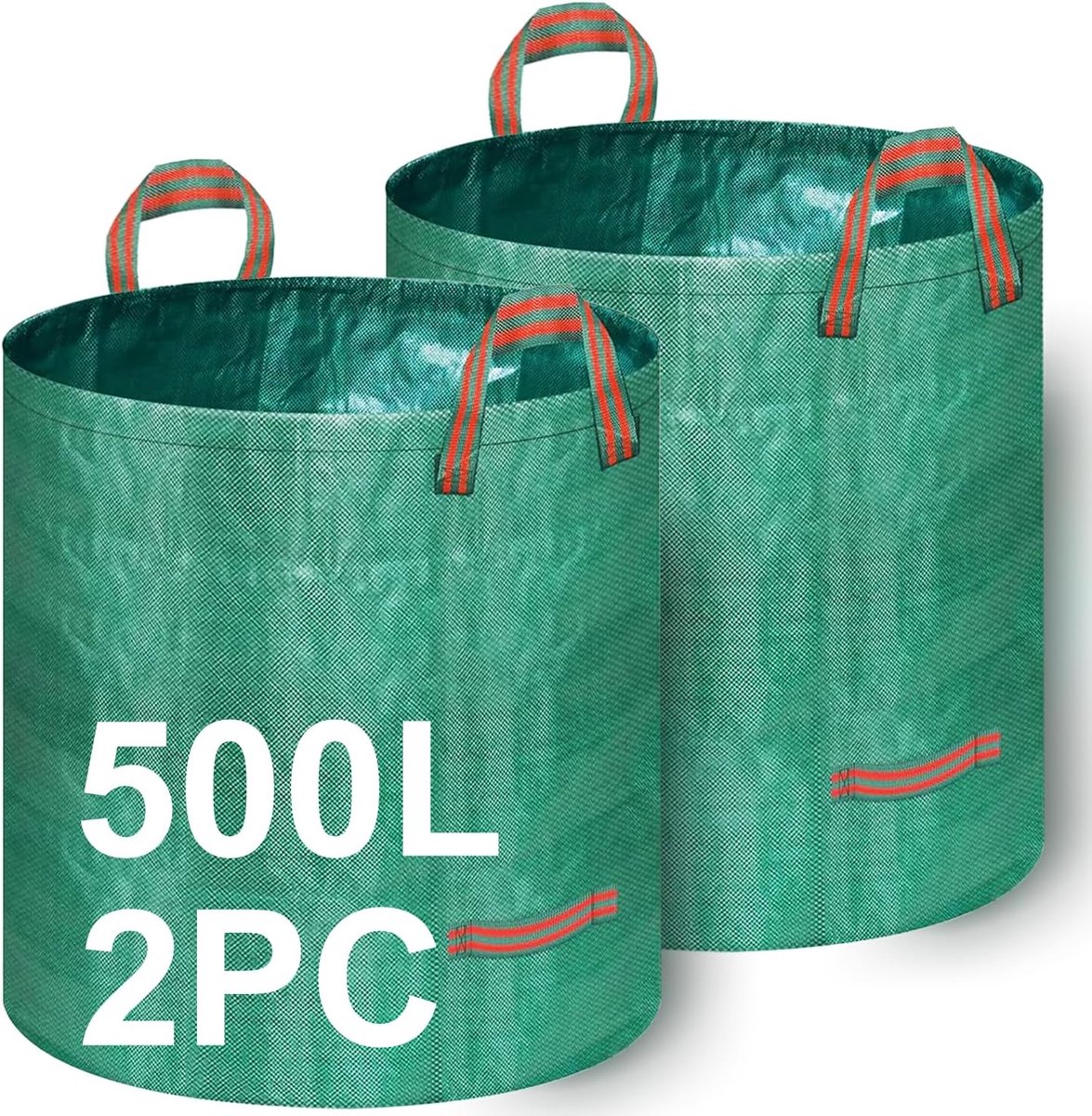 Tuinafvalzakken 500 liter - herbruikbare draagbare zakken - stevig materiaal - ideaal voor bladeren en takken - ShopVlot