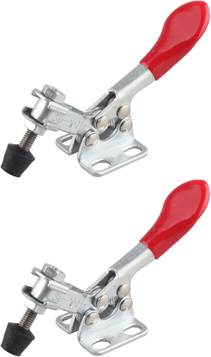 SnelShoppen - 2 Stuks Snelsluiting Toggle Klemmen, SD-201 Horizontaal Vastzetten, Verticaal Antislip Klem 27kg 60Lbs Capaciteit