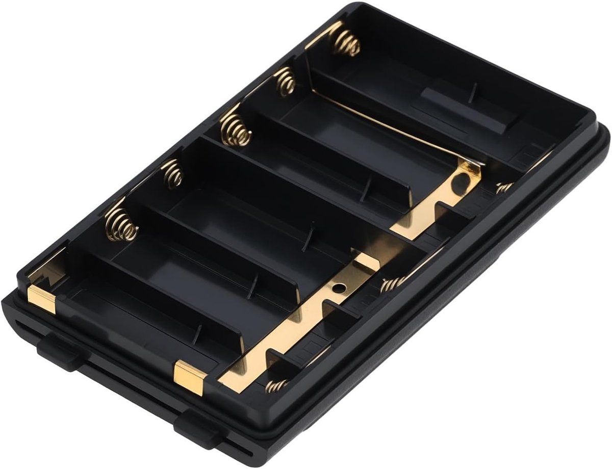 SnelShoppen - AA-batterijbehuizing FBA-25A voor tweeweg hamradio's - 6-AA houder voor draagbare stroom - Compatibel met FT60R VX-170 VX-150