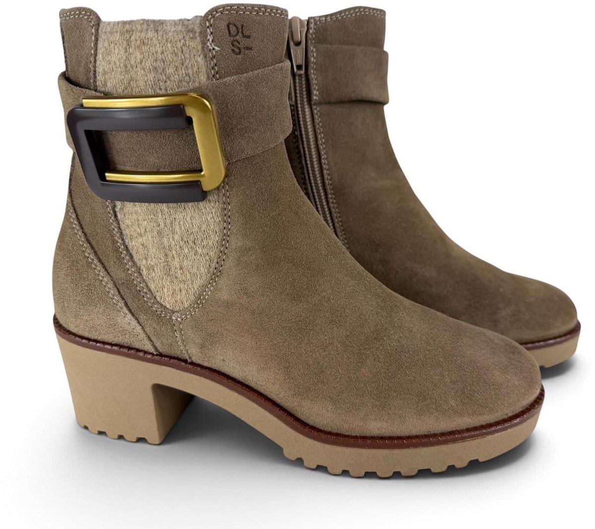 DL Sport 7223 taupe damesboots voor steunzolen