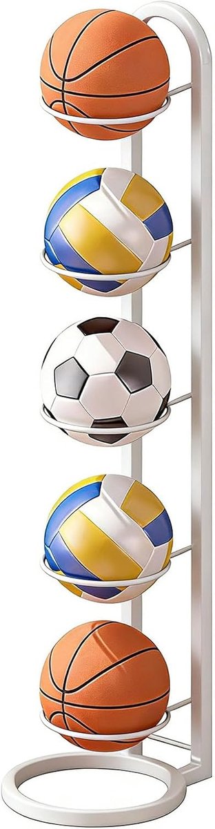 Basketball Stand, Vertical Ball Stand, Removable Ball Rack, Sports Equipment Storage Rack for Basketball, Rugby - ShopVlot