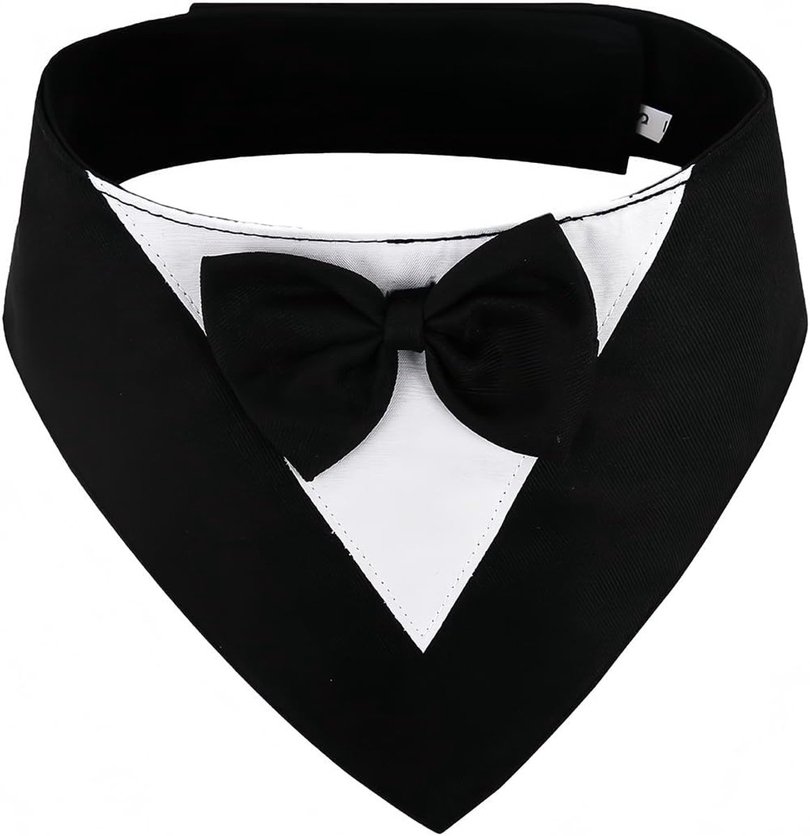 Hondhalsband Tuxedo - Triangulaire Halsband met Strik - Perfect voor Feestelijkheden - SnelShoppen
