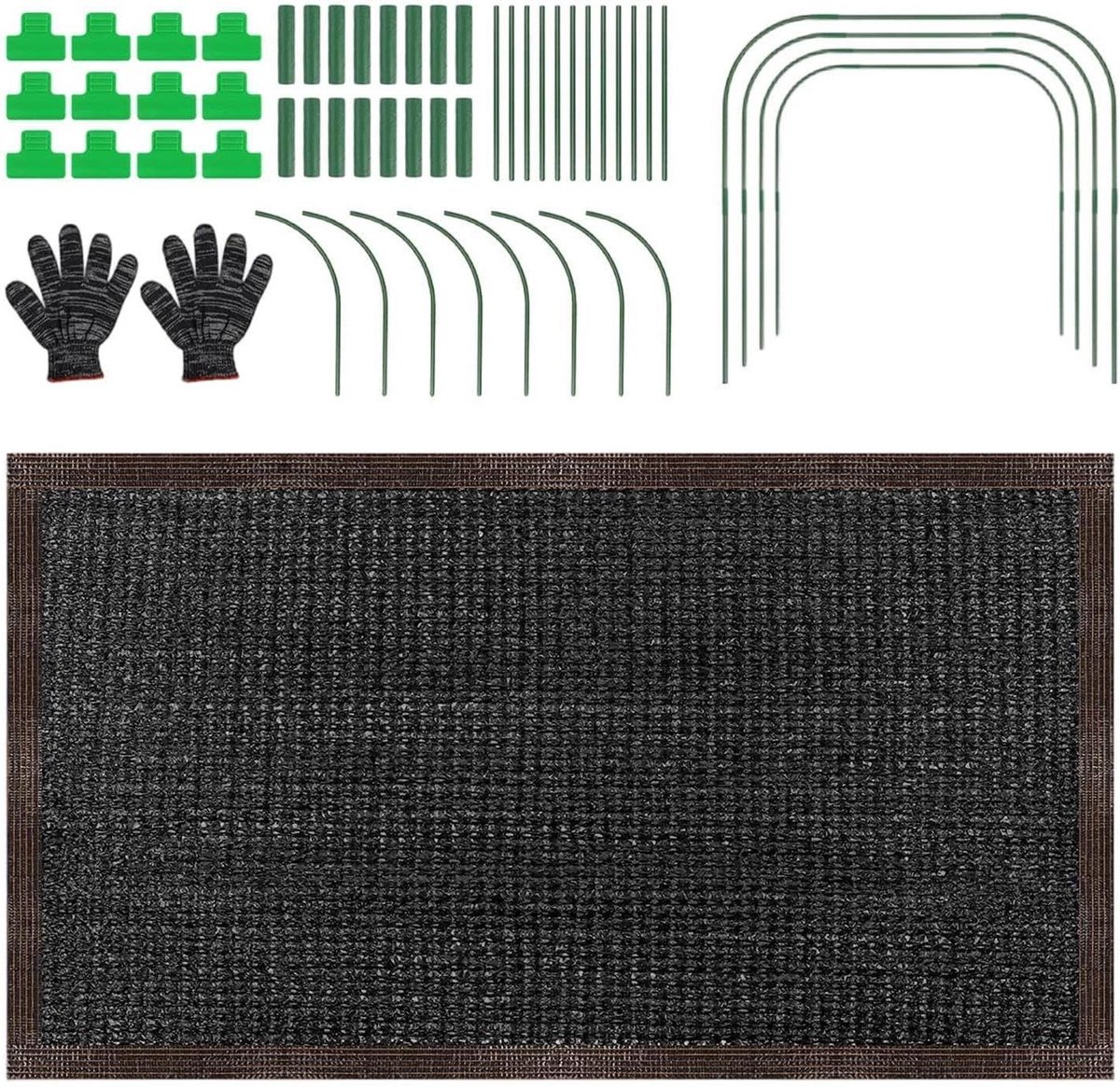 Tuin Zonnescherm - Plantenhoes Schaduwdoek - Planten Beschermen - Ademend Microklimaat - 200x100 cm - Groen