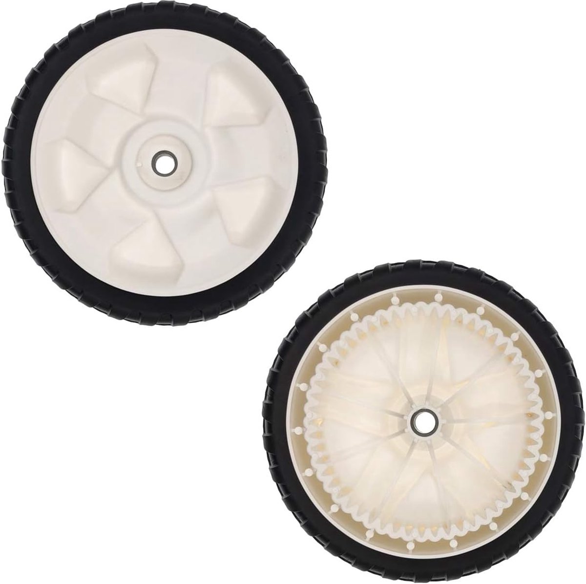 SnelShoppen - 2 Pack Vervangwielen voor Toro 8 Inch met 3/4 Inch Hub en 1/2 Inch Montage - Tuinaccessoires voor Grasmaaiers en Tuinmachines