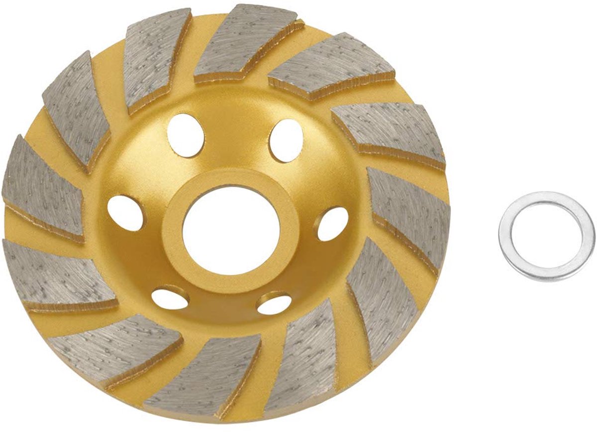SnelShoppen - 100 mm slijpschijf met 6 gaten, 100mm * 4.5mm diamantsegment schijf voor het slijpen van beton, marmer en meer