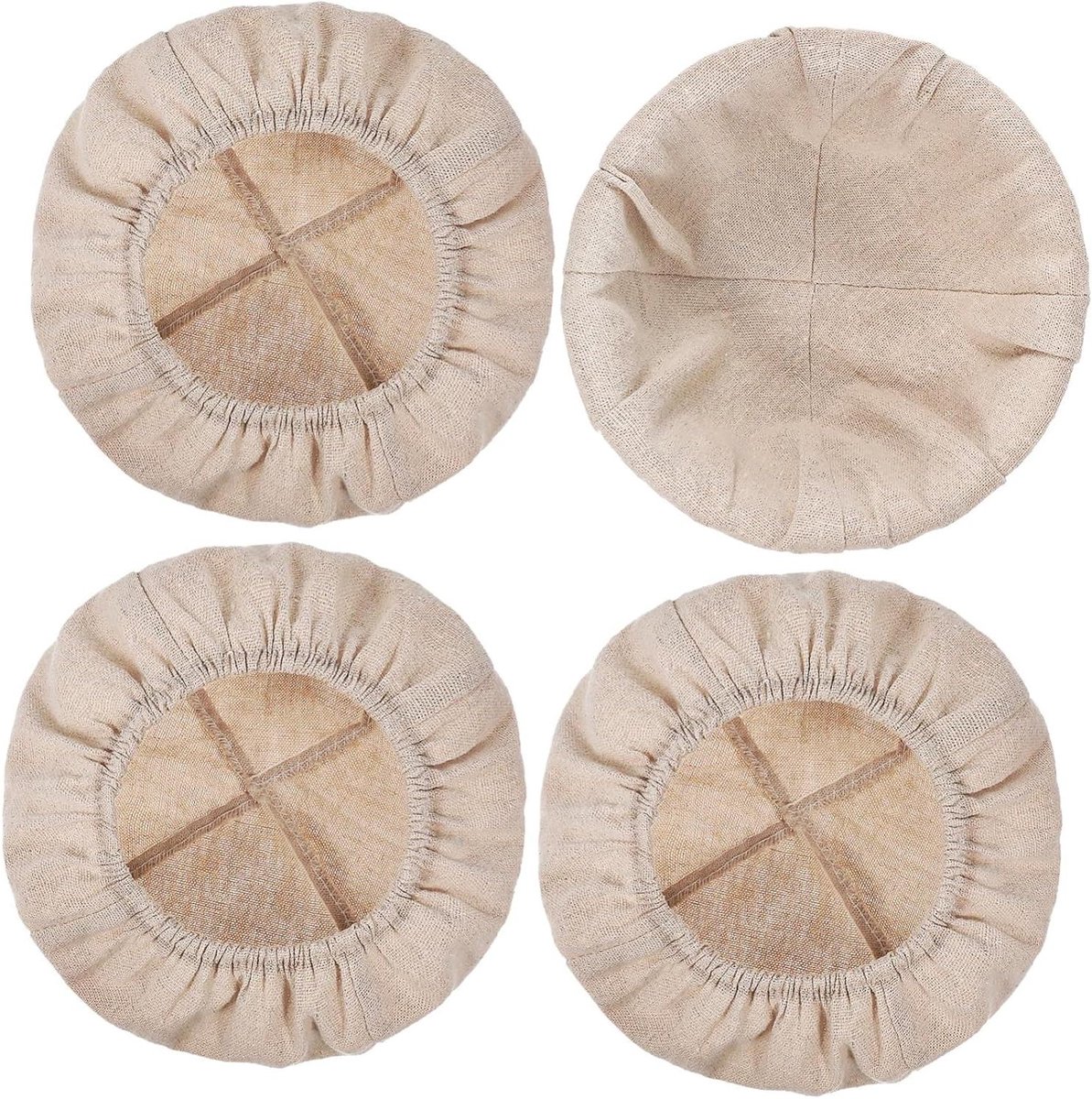 Broodmand Voeringen - Brooddoeken Katoen - Zuurdesem Bakken - Ademend Katoen - 25 cm Breed - Beige