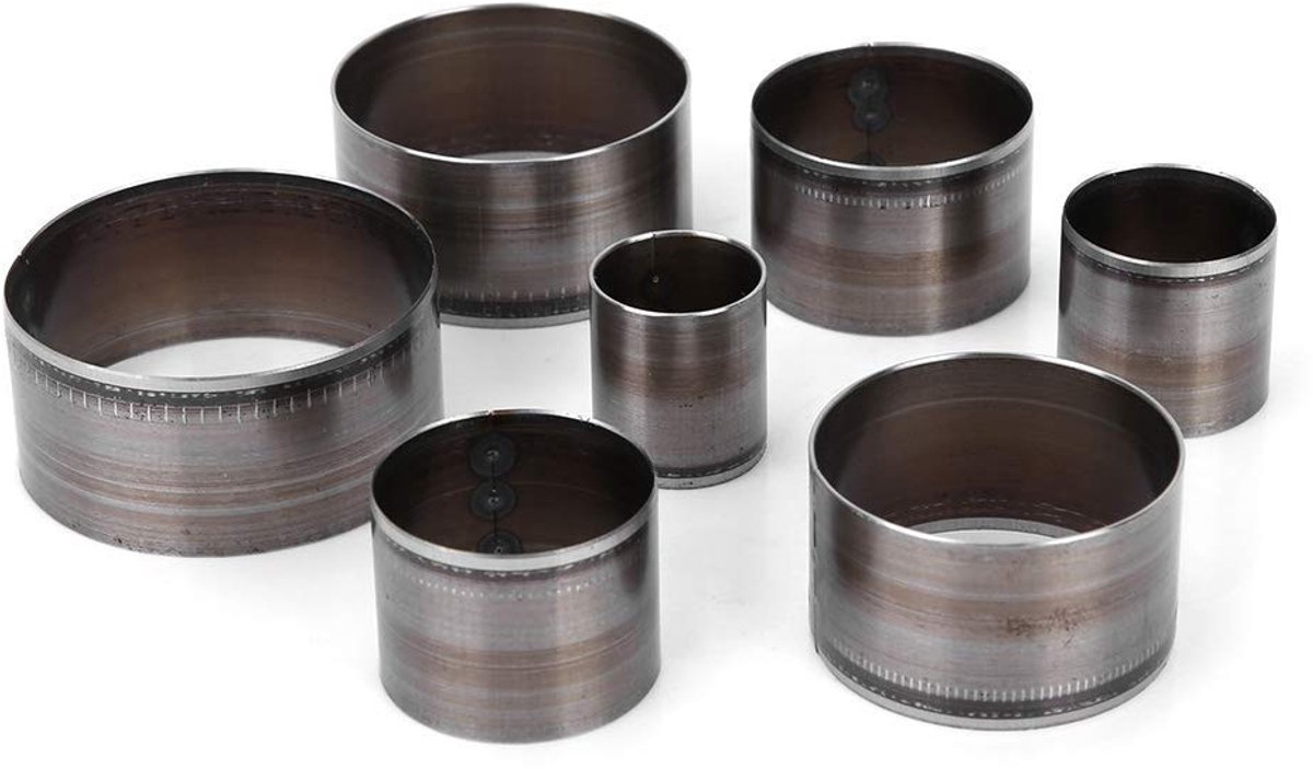 SnelShoppen - 7-delig Leer Snij Gereedschap Set, Circulaire Stans Gereedschappen, Stalen Perforator Handgereedschap voor Leerbewerking en Creatieve Pr