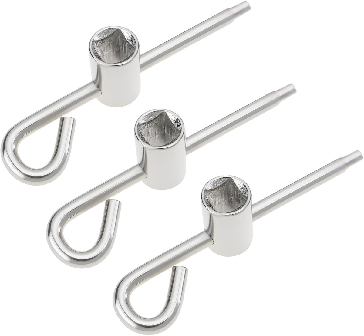 SnelShoppen - 3Pcs Radiator Vent Sleutelset 5x5mm voor Verwarmingstoestellen - Metaal, Roestvrij, Veelzijdig, Onderhoudsaccessoires