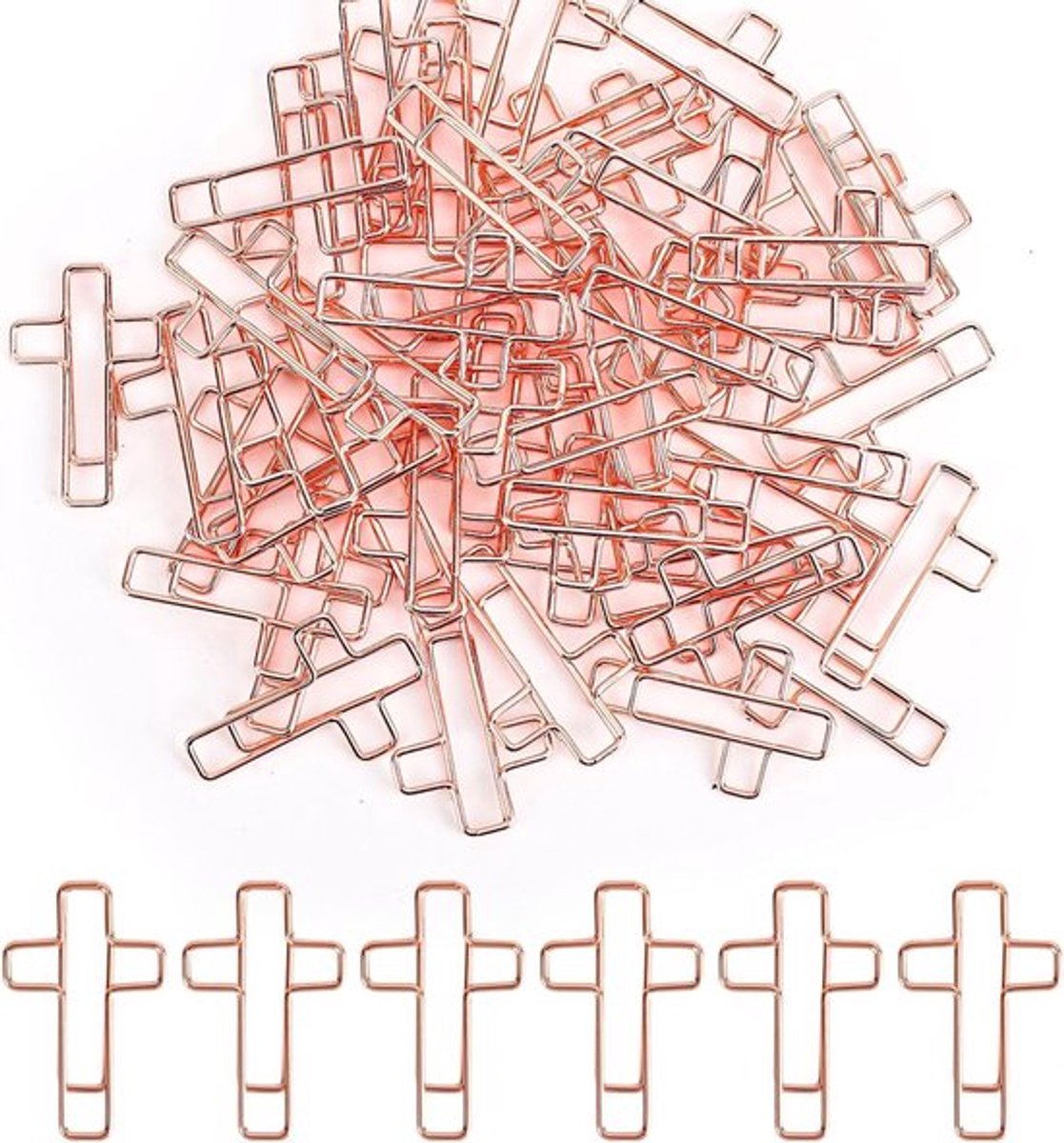 Kruisvormige Paperclips - 100 Stuks voor Bijbelstudie, Pagina Markers en Christelijke Accessoires voor Vrouwen en Mannen, Perfect Cadeau voor Gelovigen