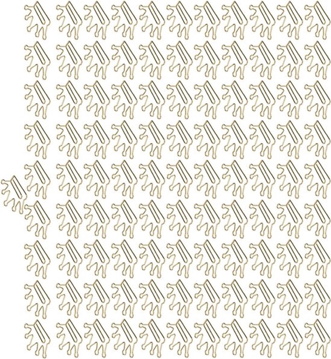 Gouden kroonvormige paperclips - 100 stuks creatieve bookmarks en documentmarkeringen voor kantoor en school
