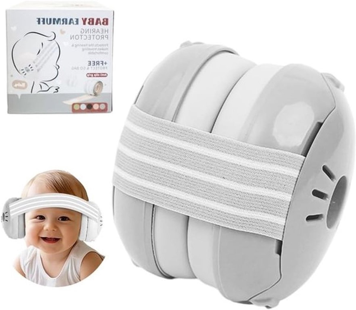 Noise Cancelling Oorkappen voor Baby's 0-36 Maanden - Zachte Bescherming voor Gehoor en Comfortabele Oorkappen voor Peuters met Verstelbare Band