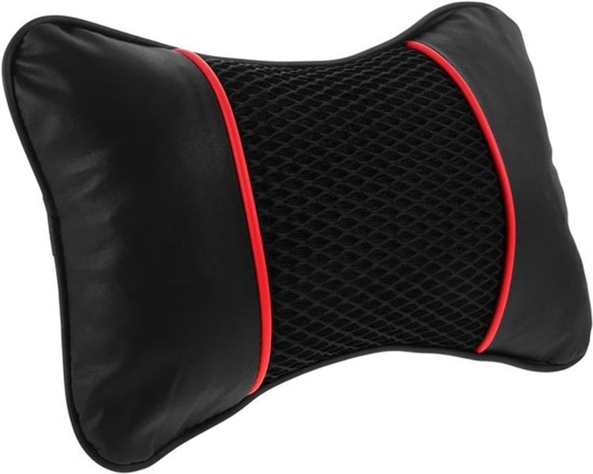 Ergonomisch Autokussen voor Reizen en Gaming Stoelen, Ademend Ontwerp voor Optimale Comfort, Eenvoudige Installatie, Zwart en Rood