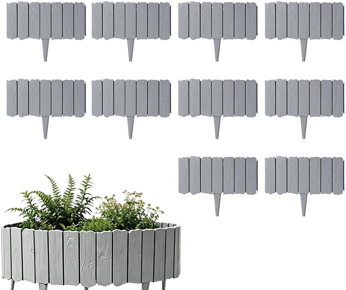 Gazonrand Set - Bloembedrand Kunststof - Tuin Afbakenen - Flexibel Insteeksysteem - 300 cm Totaal - Antraciet