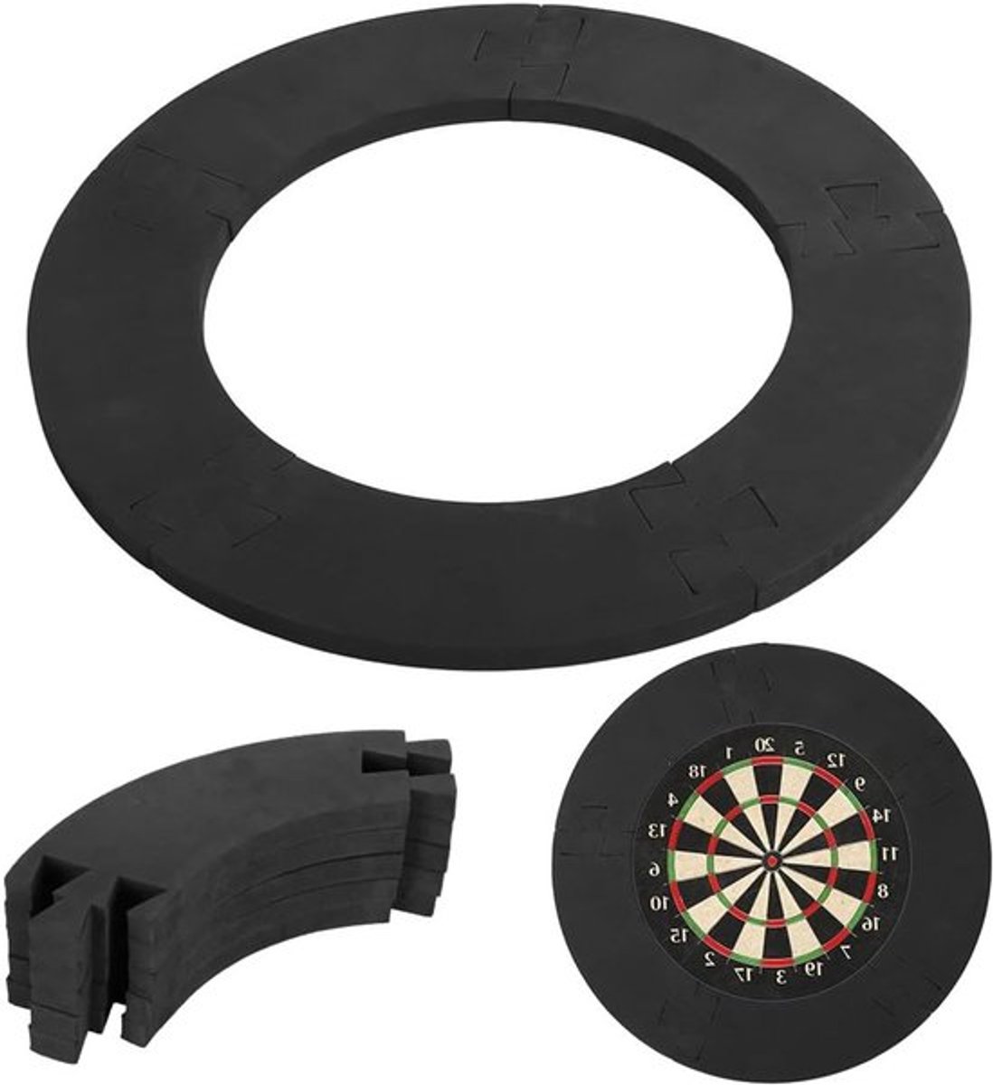Dart Surround Catchring 45 cm - Bescherming voor dartbord en muur, 5 stuks, ideaal voor standaard dartborden, duurzaam en effectief