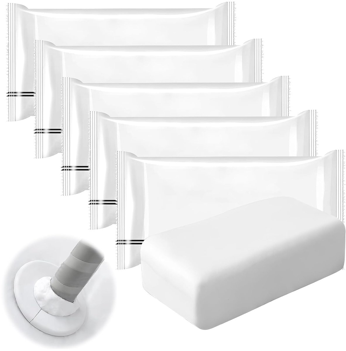 SnelShoppen - Pack van 6 Waterdichte Reparatiekit Voor Afvoerbuizen - Snelle Hechting, Aanpasbaar, Voor Leaks, Vullen van Openingen - Perfect Voor Bad