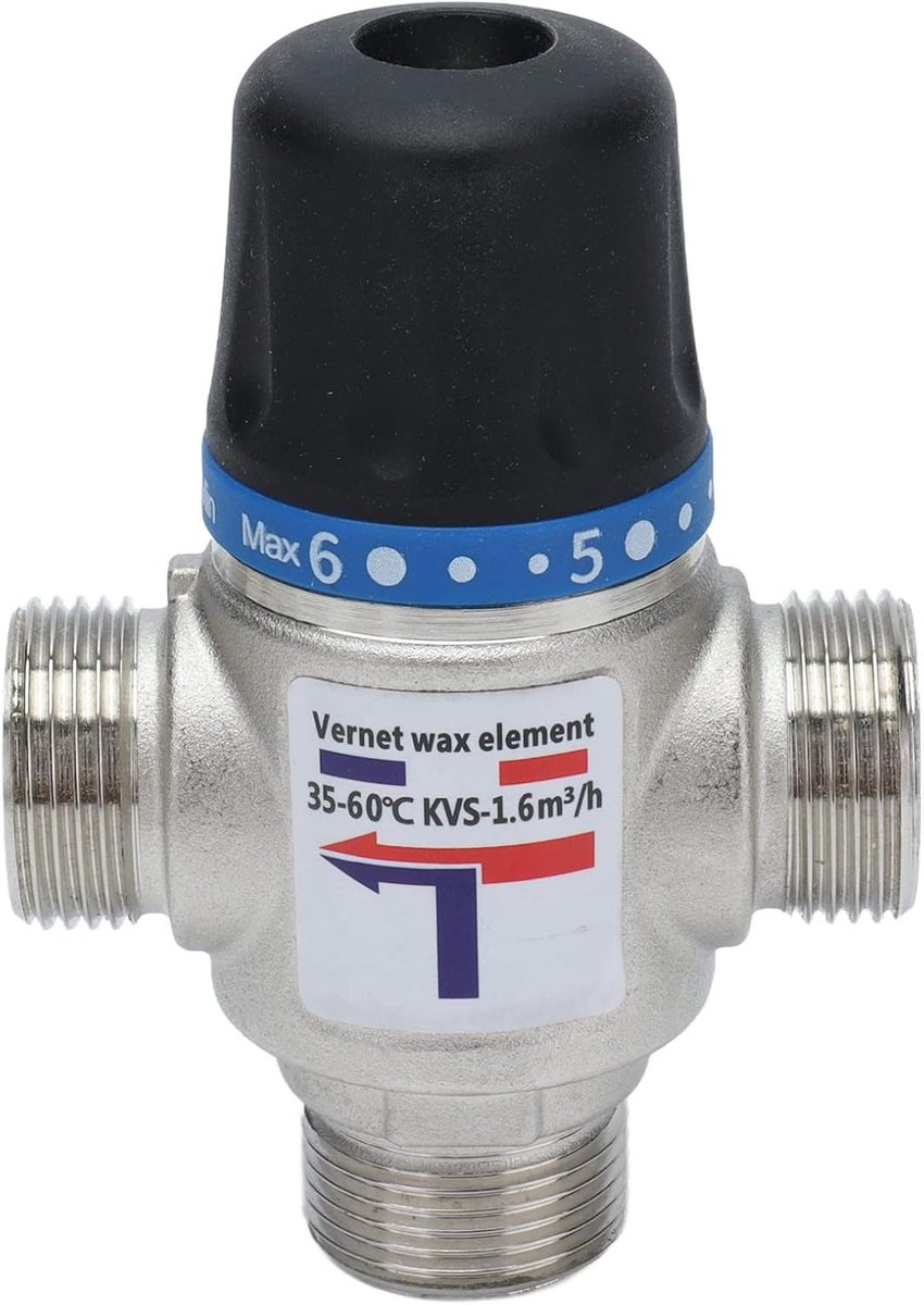 SnelShoppen - 3-Weg Mixer Kraan met Automatische Afsluiting en Thermostatische Regelaar voor Badkamer en Douche (G3/4")