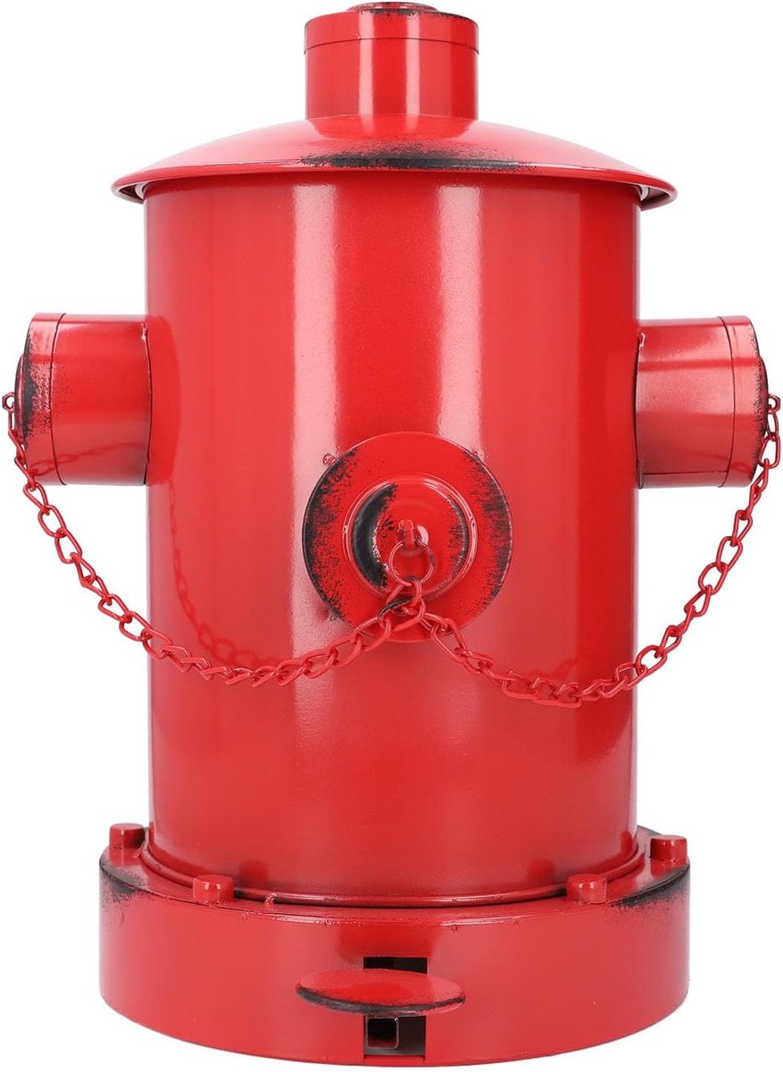 SnelShoppen - Retro Brandkraan Afvalbak Decoratieve IJzeren Prullenbak Industrieel Stijl Binnen Buiten IJzeren Afvalemmers met Pedal voor Tuin Thuis K