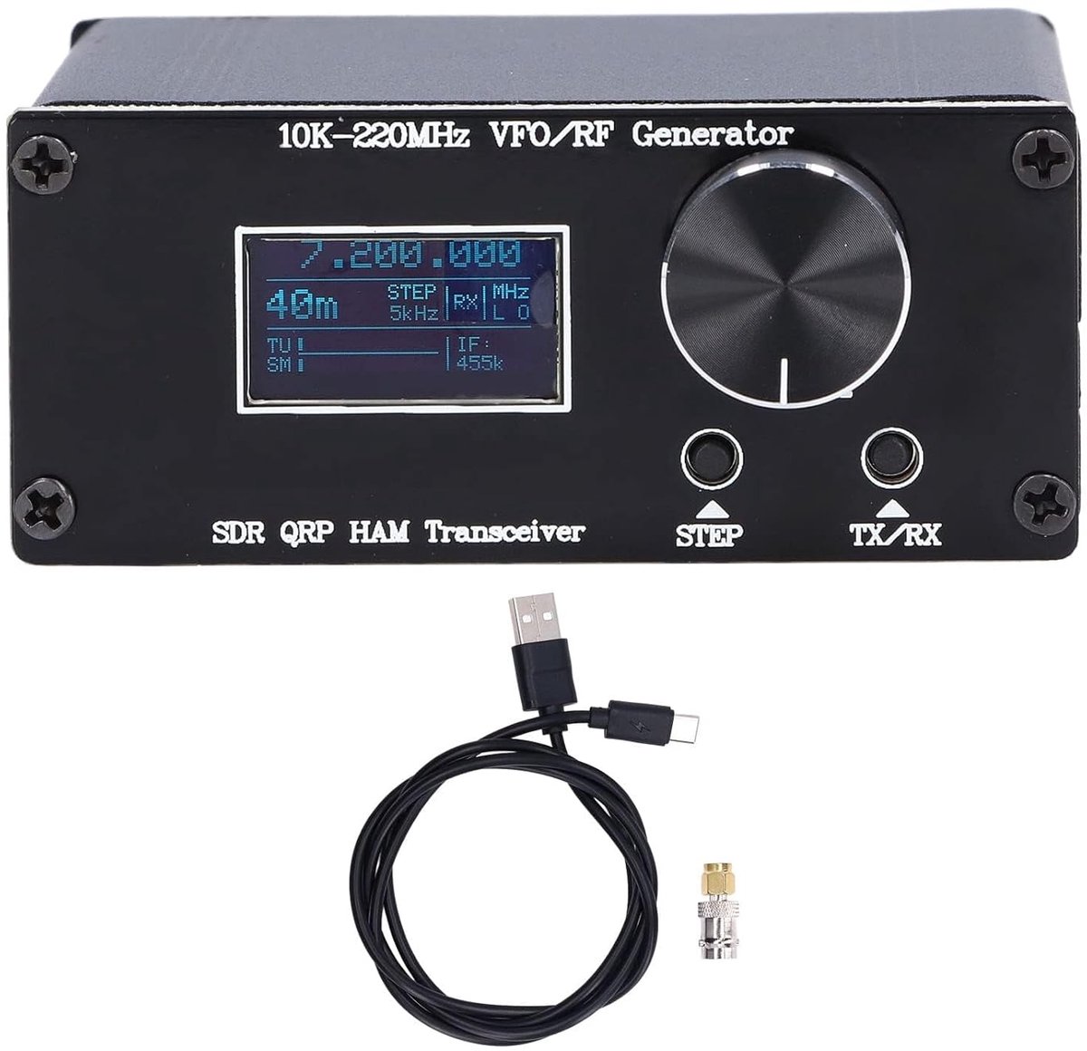 SnelShoppen - 10K-220MHz Variabele Frequentiegenerator, Hoge Nauwkeurigheid SDR QRP HF Transceiver VFO RF Generator met Bar Graph Indicator en 20 Band