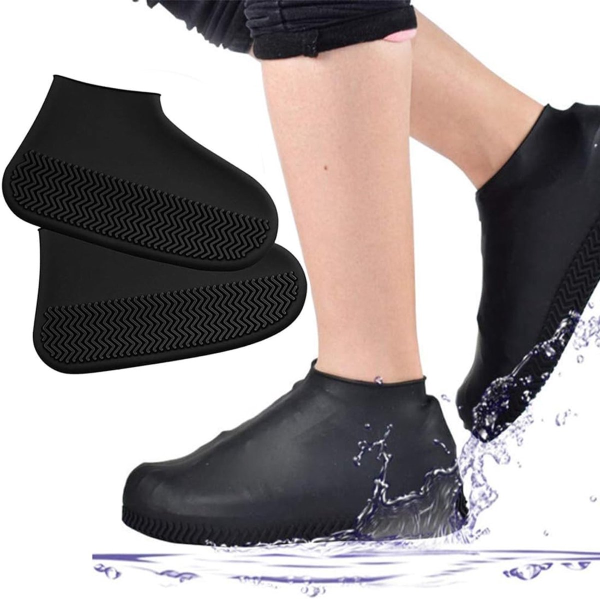 SnelShoppen - Waterdichte Siliconen Schoenbeschermers voor Mannen en Vrouwen, Herbruikbaar, Lichtgewicht en Antislip voor Regenachtige Dagen, Waterdic