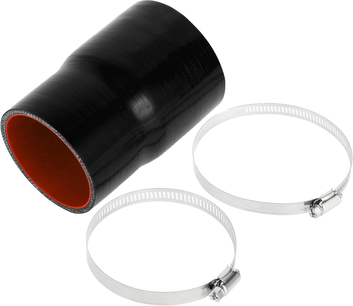 SnelShoppen - Silicone Slang Koppeling 2.99"-3.27" ID 5.00" Lengte 0° 4-Laags 5mm Dikke Koelslang Zwart Rood voor Turbo Supercharger Luchtinlaat