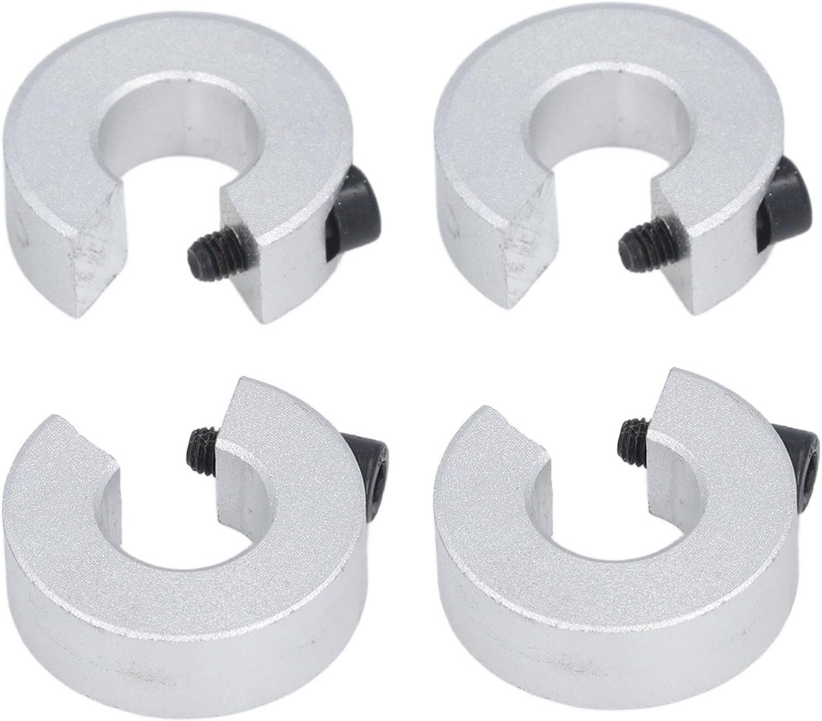 SnelShoppen - 4 Stuks Open Vaste Ring Lineaire Gids SBR16 Asring Kit, Multifunctionele Klemasring met M4 Bevestigingsschroeven, Apertuur 16mm, Buitend