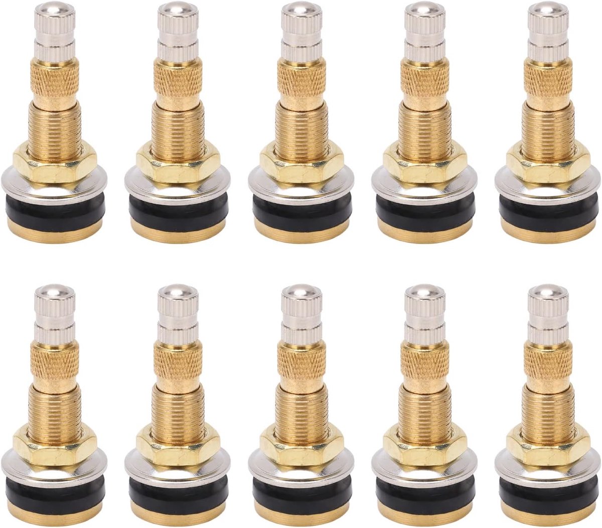 SnelShoppen - Tubeless Ventiel 10 Stuks TR618A Messing Luchtvulventielen 1 7/8 inch voor Industrie en Landbouw Tractoren 0.625 mm Ventielgat