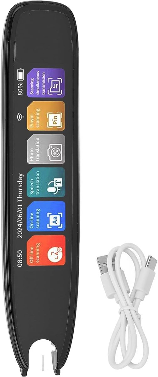 SnelShoppen - Scan Reader Pen - Digitale Vertaalpen Scanner - 142 Talen Vertaling - Tekst naar Spraak Apparaat - Mobiele Scanner voor Foto en Tekst Ve