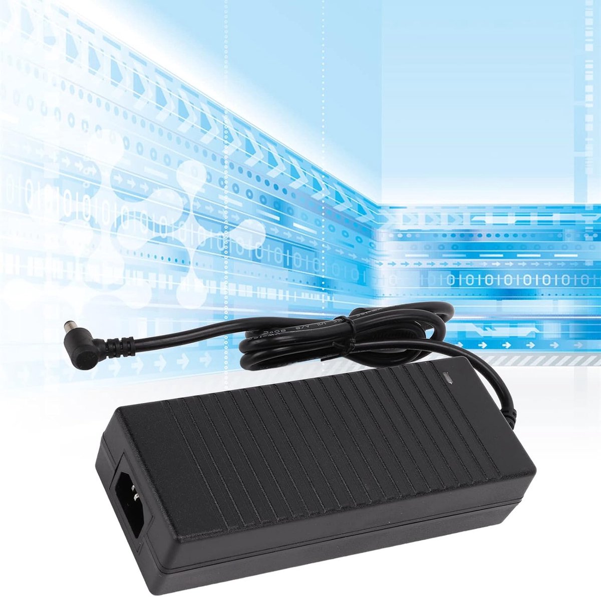 SnelShoppen - DC 12V 12.5A Adapter - AC/DC Voeding met Overstroombeveiliging en Warmtebestendige Behuizing - Universele 3-Pins Lader 100-240V 50/60Hz