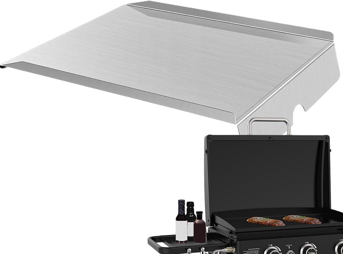 Warmteplaten RVS - Hitteplaat Grill - BBQ Onderhoud - Gelijkmatige Warmte - 54.79 x 44.6 cm - Zilver