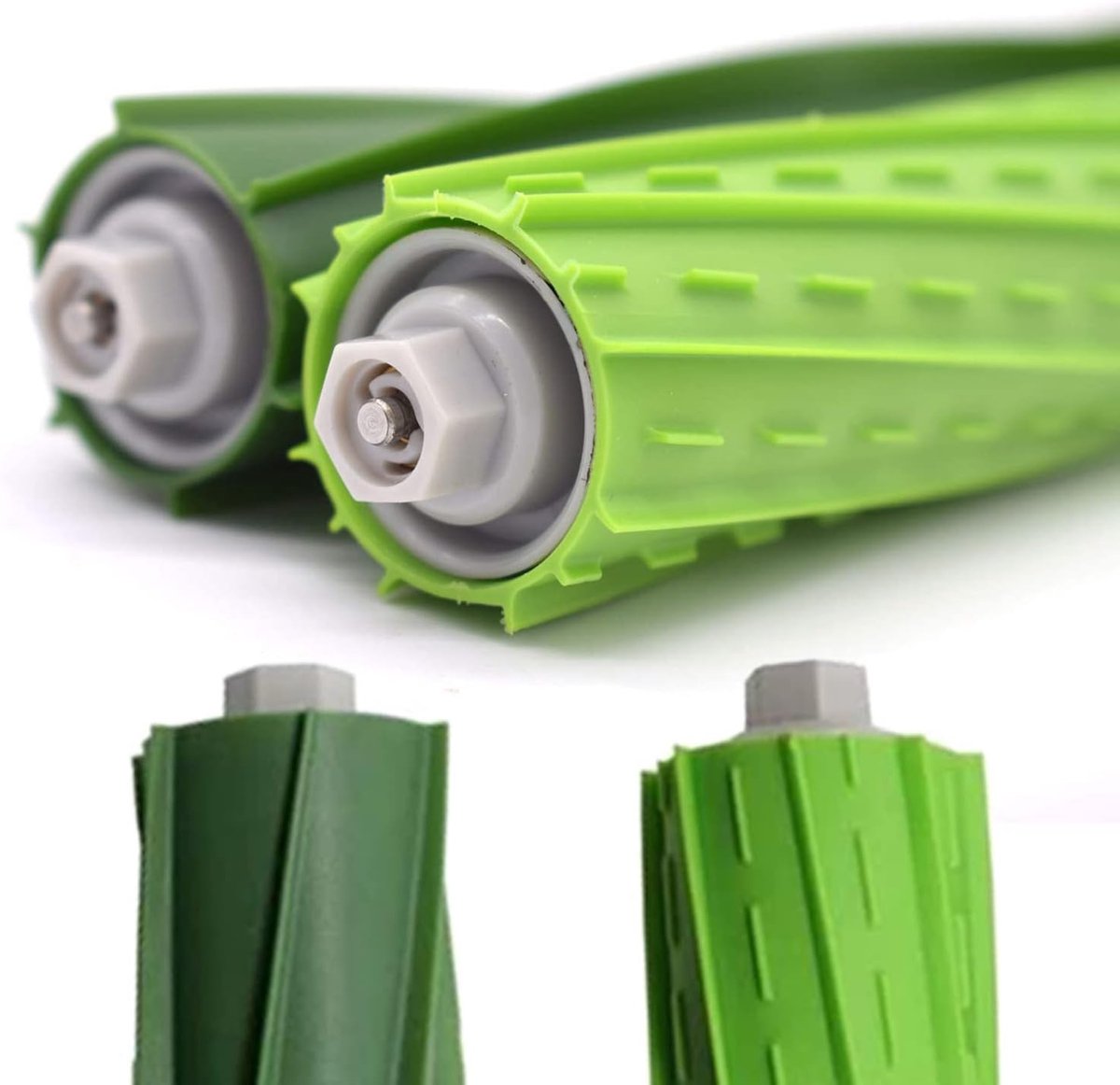 SnelShoppen - Vervangende Rollerborstels voor Robotstofzuiger i7, i7 Plus, E5, E6, E7 - Hoogwaardige Rubber Borstels - Eenvoudig te Vervangen - 1 Set